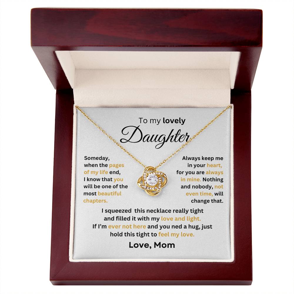 To My Lovely Daughter | Love Knot Necklace