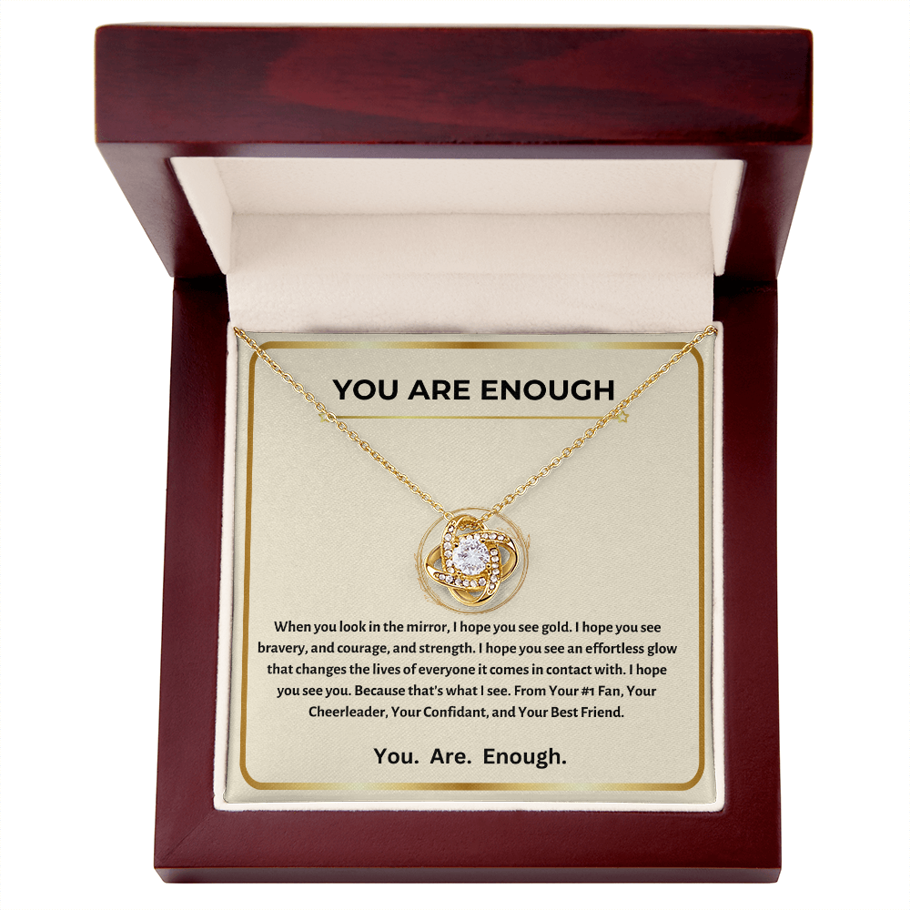YOU ARE ENOUGH | LOVE KNOT NECKLACE