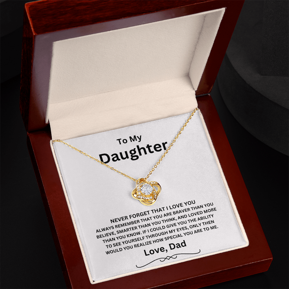 To My Daughter | Love Knot Necklace