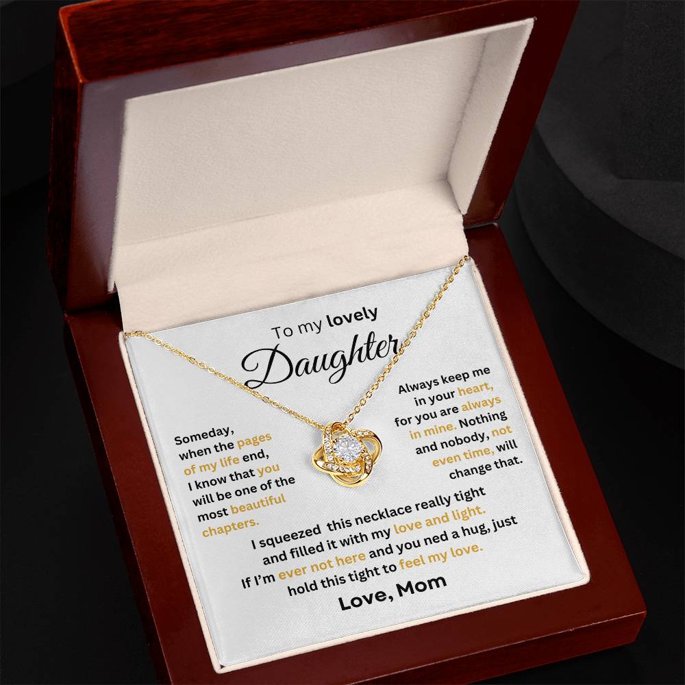 To My Lovely Daughter | Love Knot Necklace
