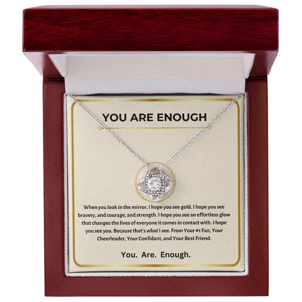 YOU ARE ENOUGH | LOVE KNOT NECKLACE