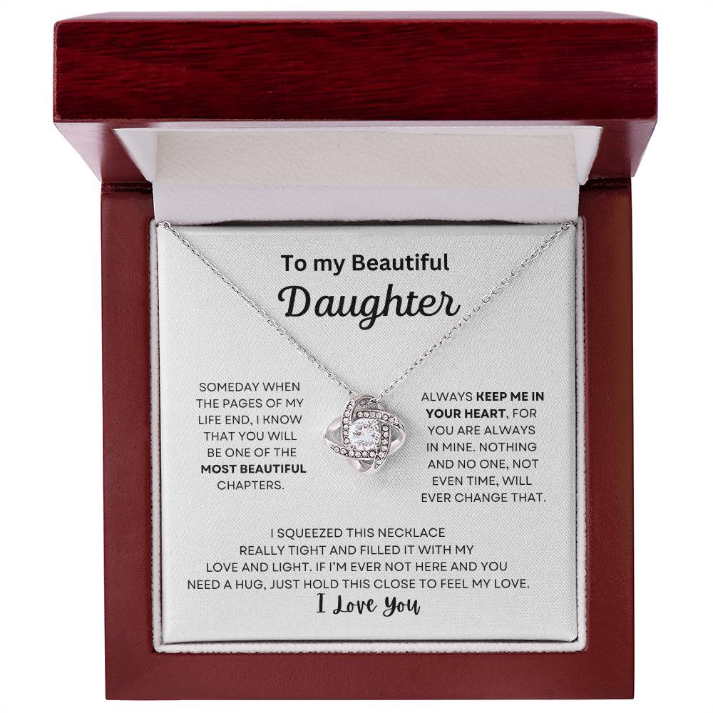 To My Beautiful Daughter | Love Knot Necklace