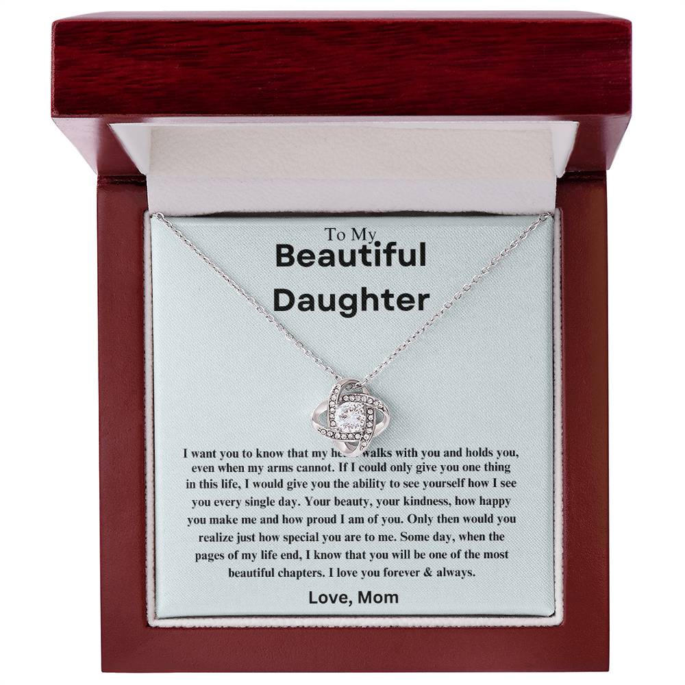 To My Beautiful Daughter | Love Knot Necklace