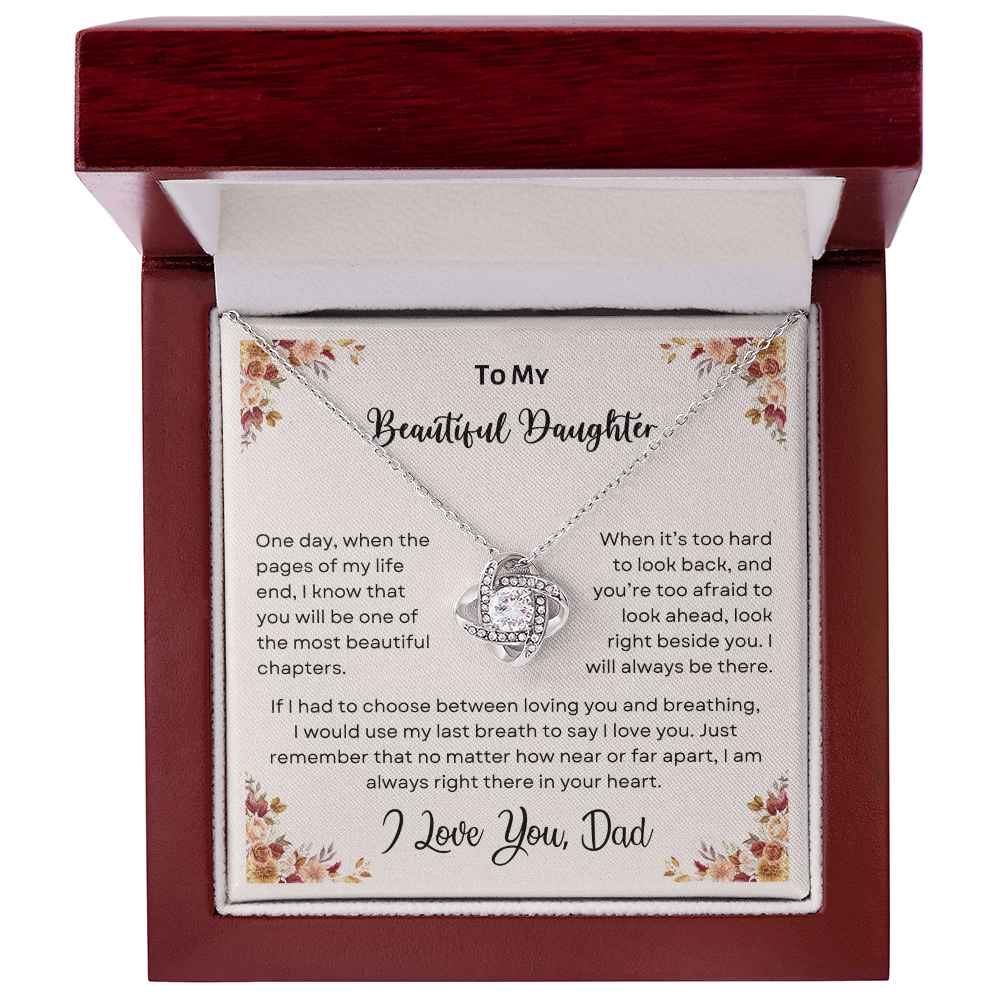 TO MY BEAUTIFUL DAUGHTER | LOVE KNOT NECKLACE