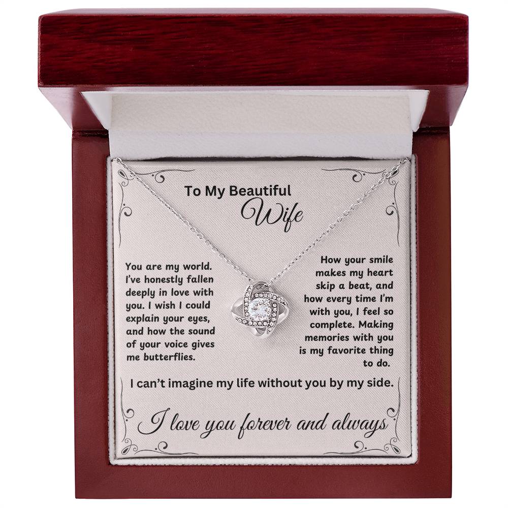 TO MY BEAUTIFUL WIFE | LOVE KNOT NECKLACE