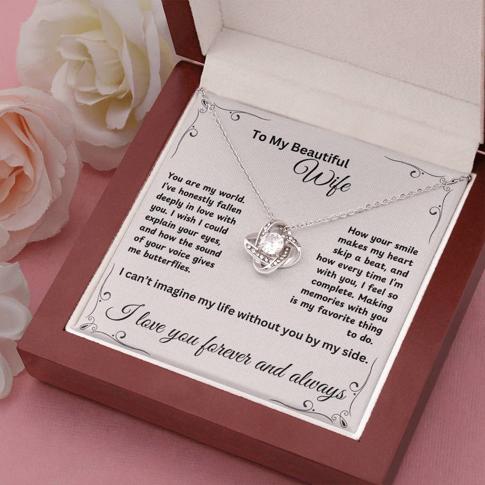 TO MY BEAUTIFUL WIFE | LOVE KNOT NECKLACE