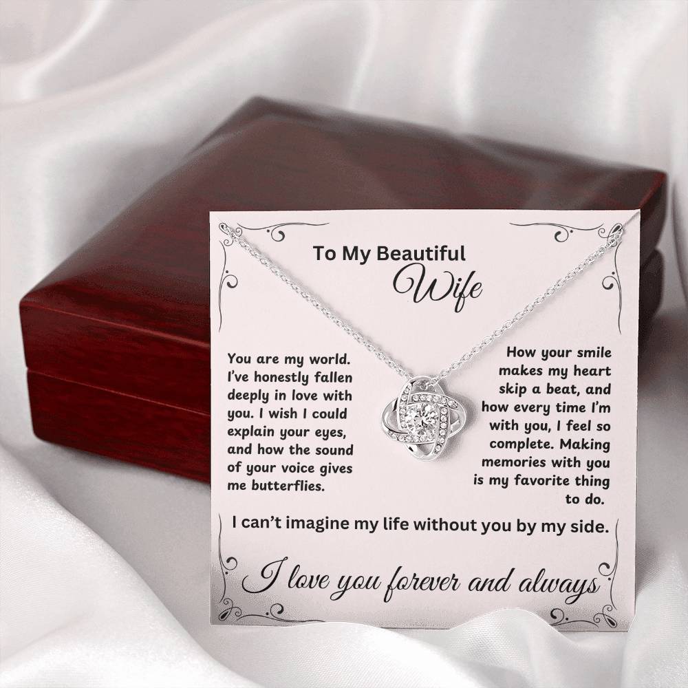 TO MY BEAUTIFUL WIFE | LOVE KNOT NECKLACE