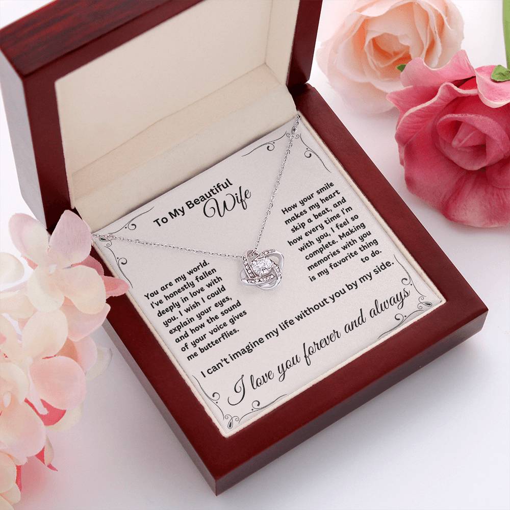 TO MY BEAUTIFUL WIFE | LOVE KNOT NECKLACE
