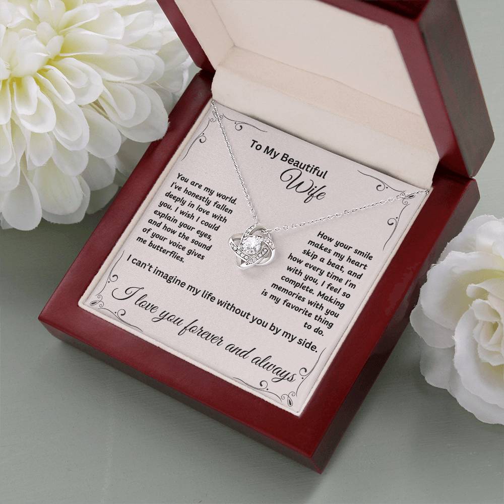 TO MY BEAUTIFUL WIFE | LOVE KNOT NECKLACE