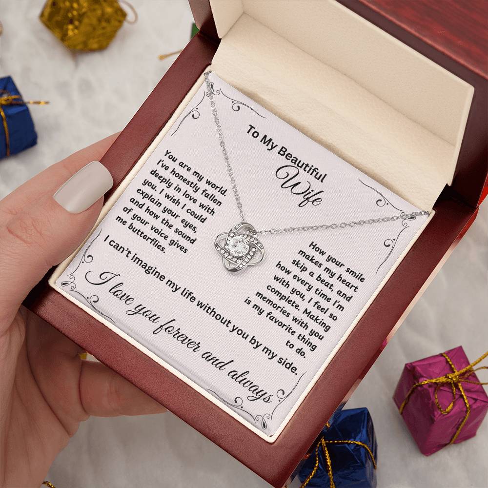 TO MY BEAUTIFUL WIFE | LOVE KNOT NECKLACE