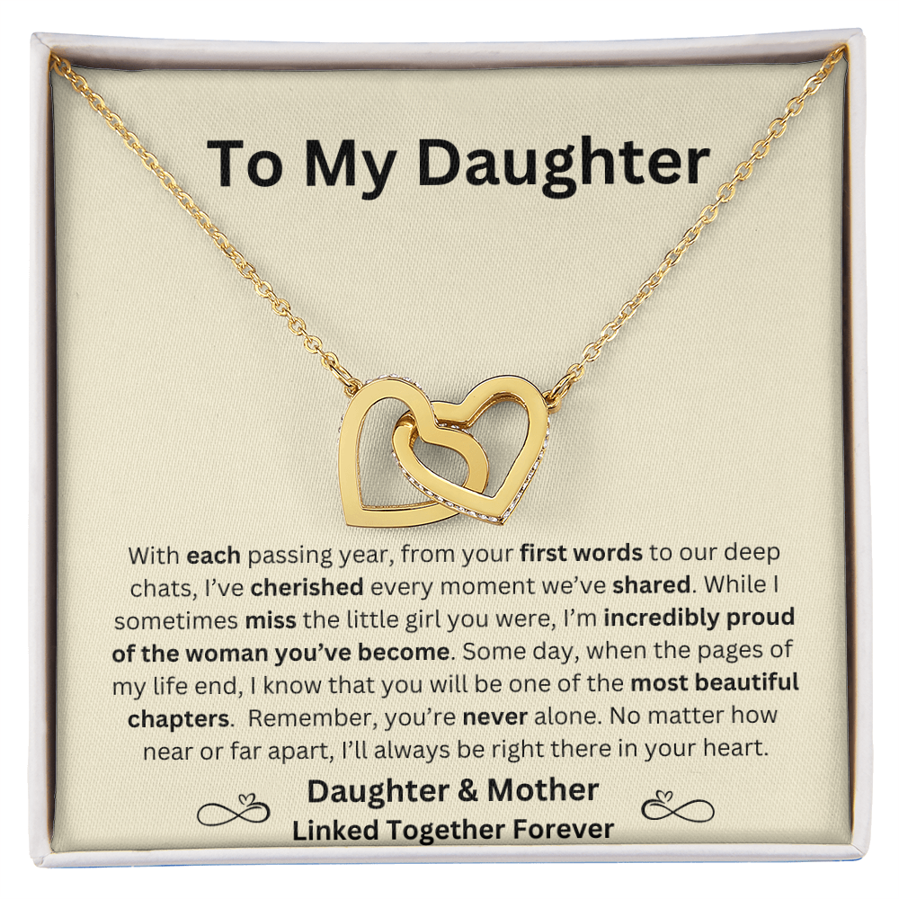 To My Daughter | Linked Heart Necklace
