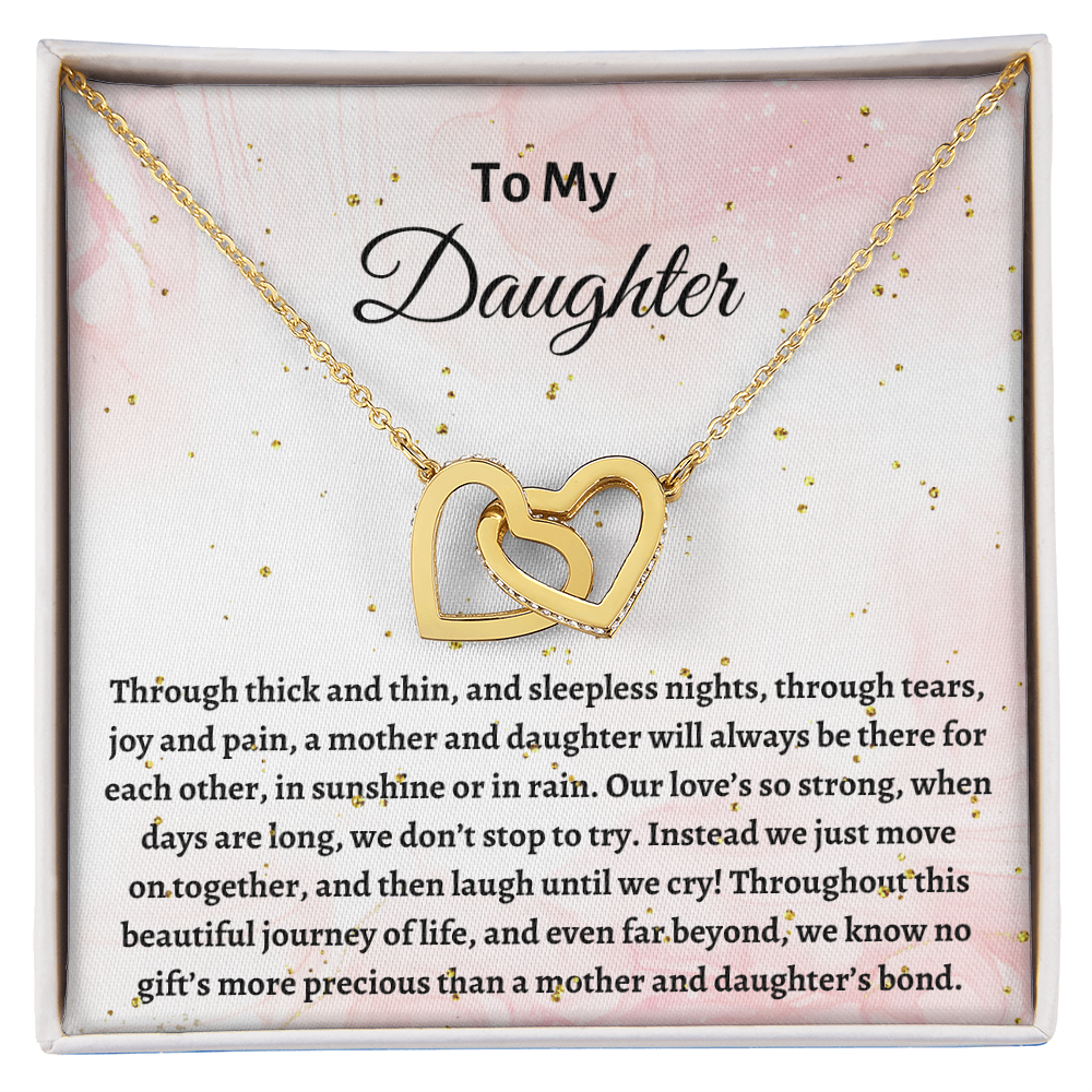 TO MY DAUGHTER FROM MOM | INTERLOCKING HEARTS NECKLACE