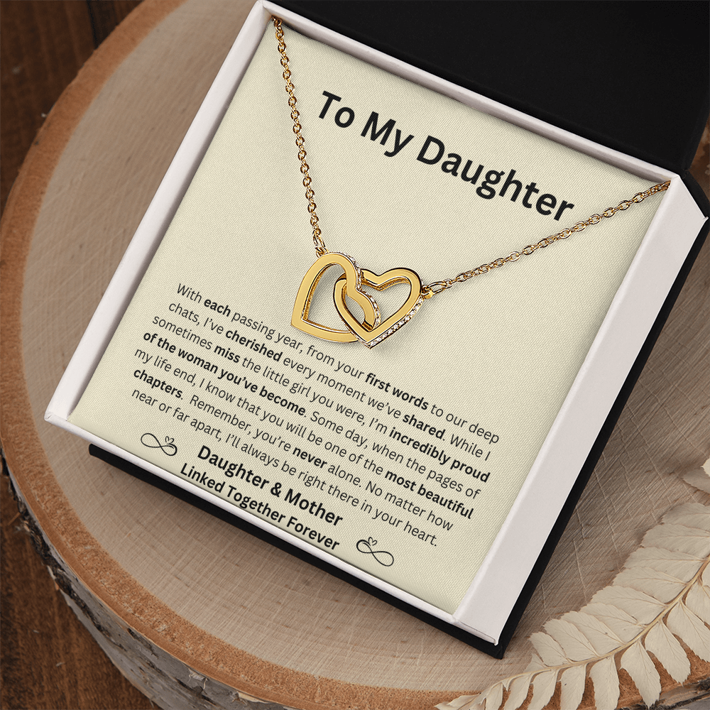 To My Daughter | Linked Heart Necklace