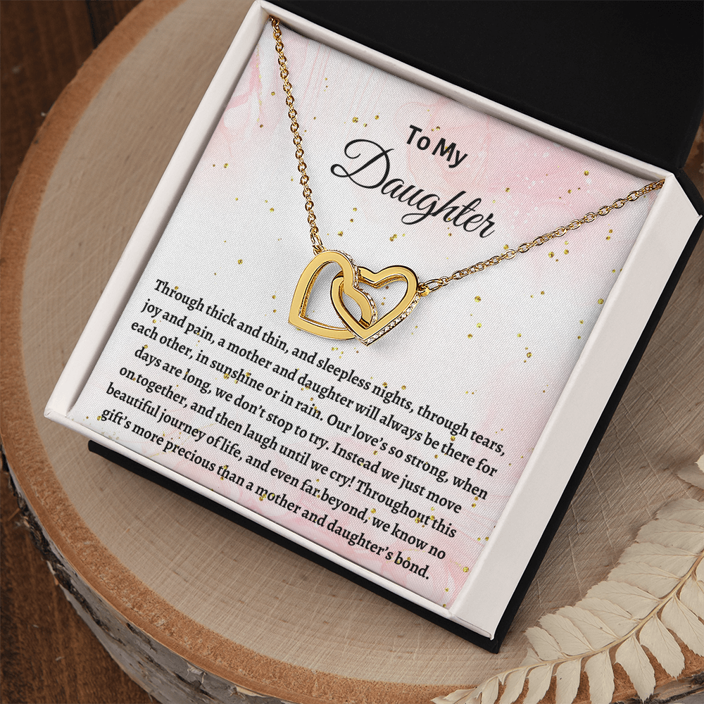 TO MY DAUGHTER FROM MOM | INTERLOCKING HEARTS NECKLACE