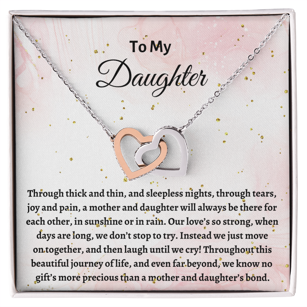 TO MY DAUGHTER FROM MOM | INTERLOCKING HEARTS NECKLACE