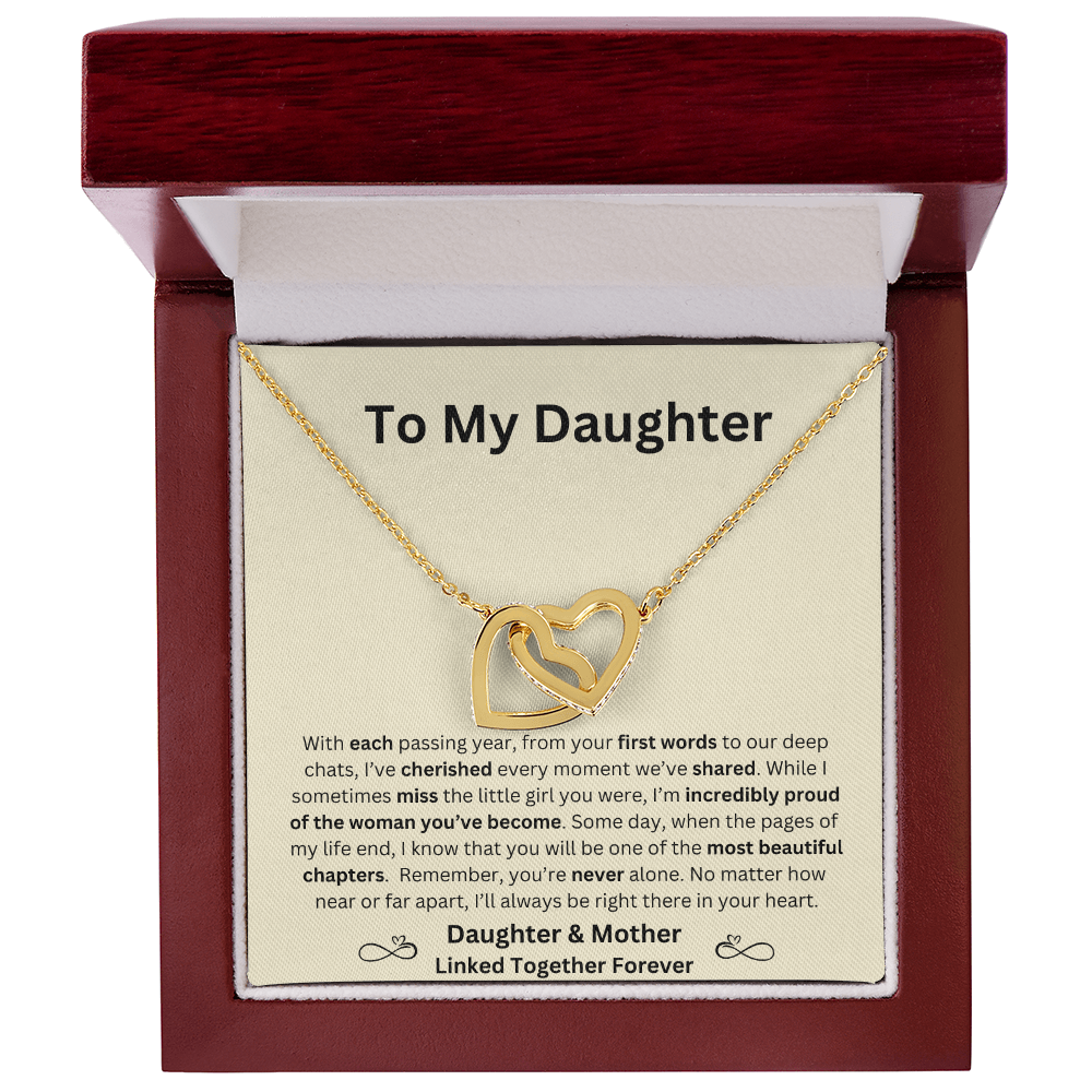 To My Daughter | Linked Heart Necklace