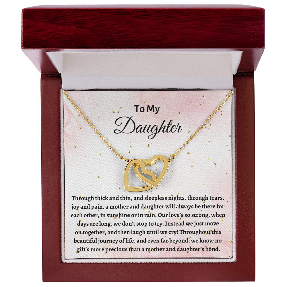 TO MY DAUGHTER FROM MOM | INTERLOCKING HEARTS NECKLACE