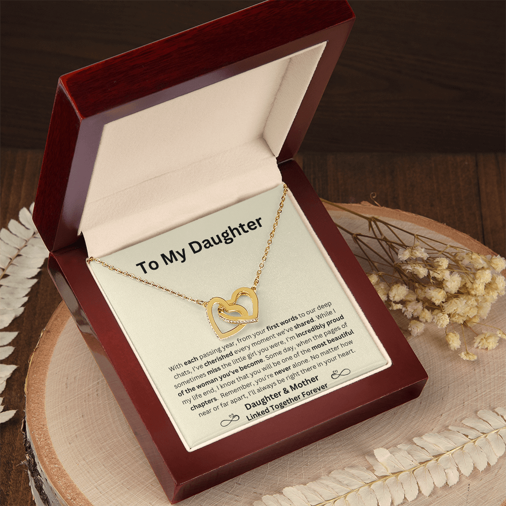 To My Daughter | Linked Heart Necklace