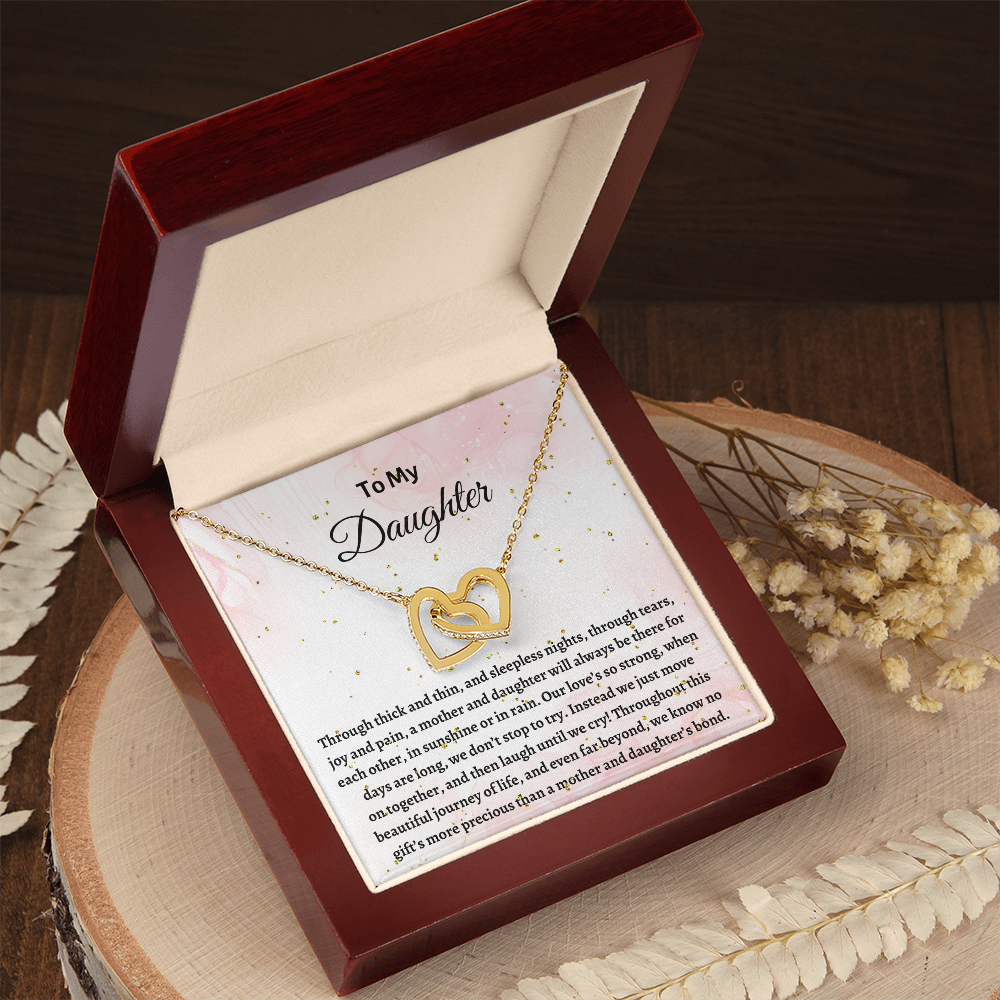 TO MY DAUGHTER FROM MOM | INTERLOCKING HEARTS NECKLACE