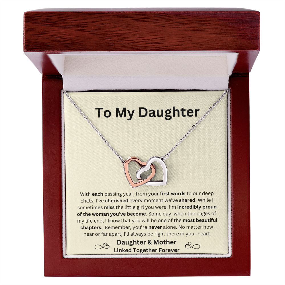 To My Daughter | Linked Heart Necklace