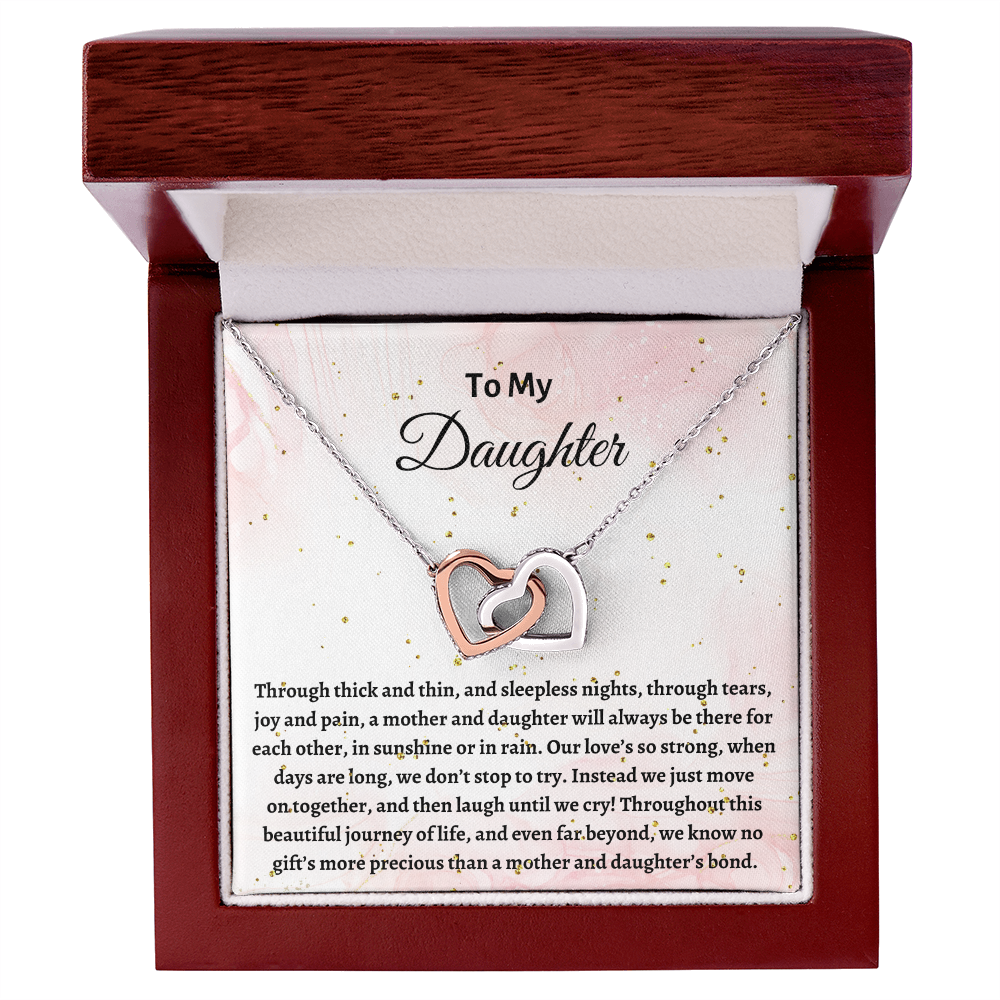 TO MY DAUGHTER FROM MOM | INTERLOCKING HEARTS NECKLACE