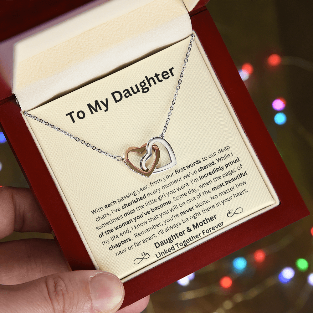 To My Daughter | Linked Heart Necklace