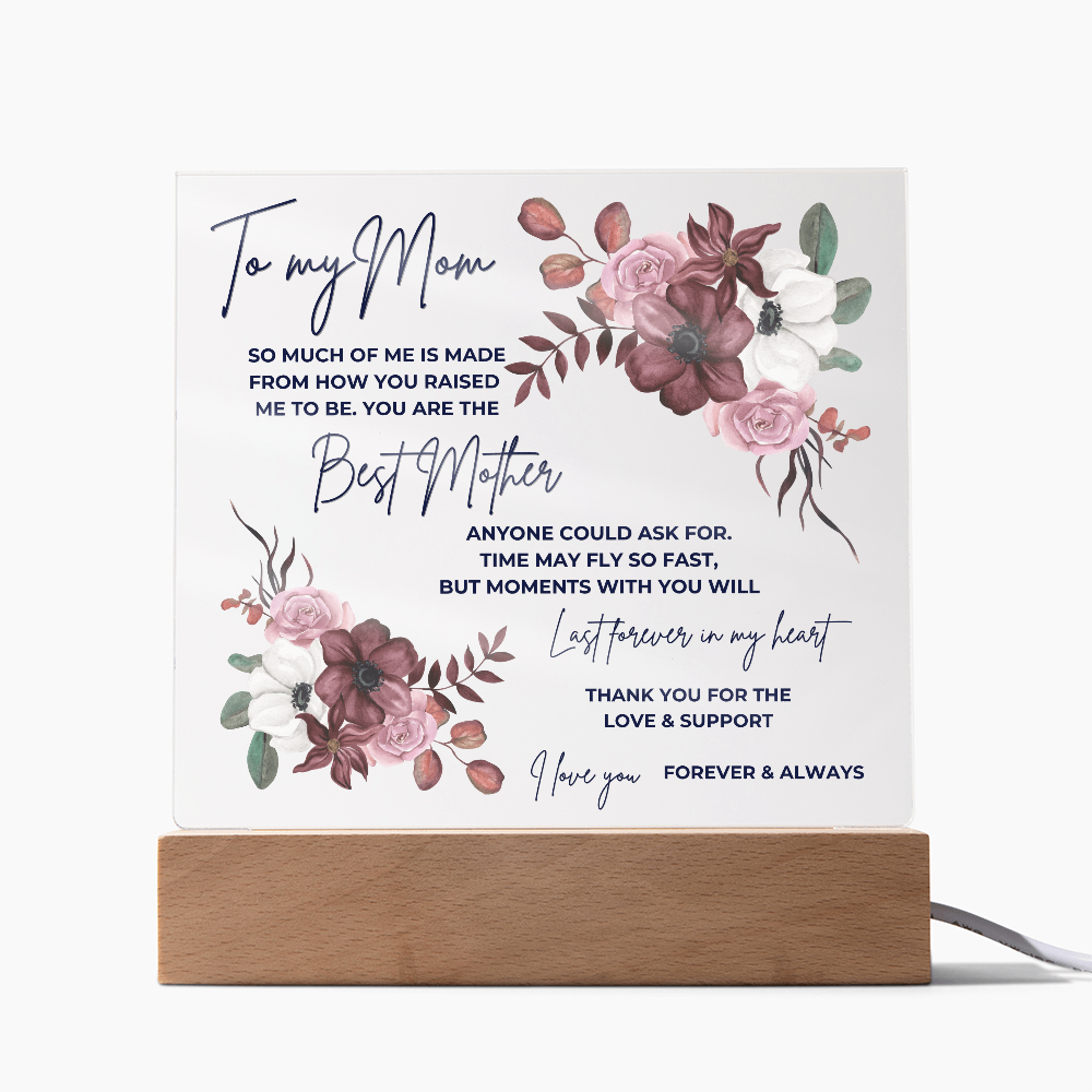 TO MY MOM | BEST MOTHER | SQUARE ACRYLIC PLAQUE