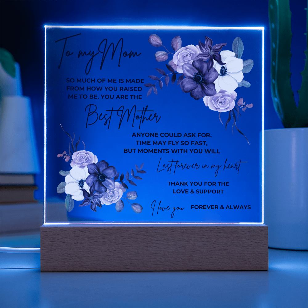 TO MY MOM | BEST MOTHER | SQUARE ACRYLIC PLAQUE