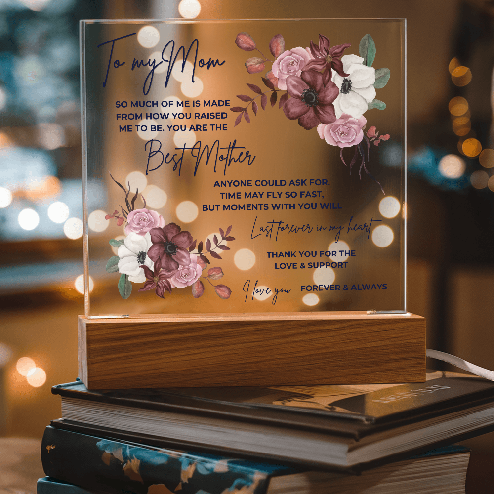 TO MY MOM | BEST MOTHER | SQUARE ACRYLIC PLAQUE