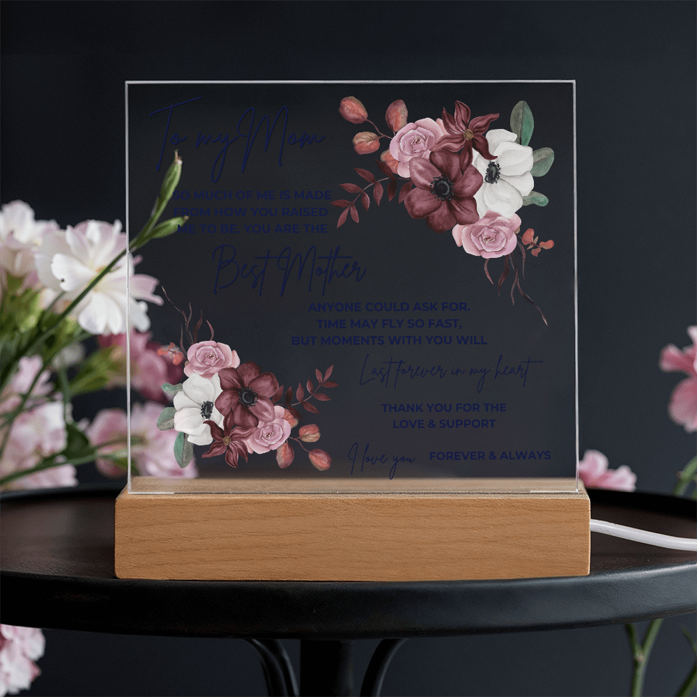 TO MY MOM | BEST MOTHER | SQUARE ACRYLIC PLAQUE