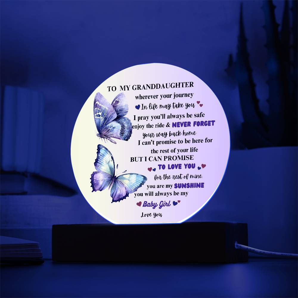 TO MY GRANDDAUGHTER | ROUND ACRYLIC
