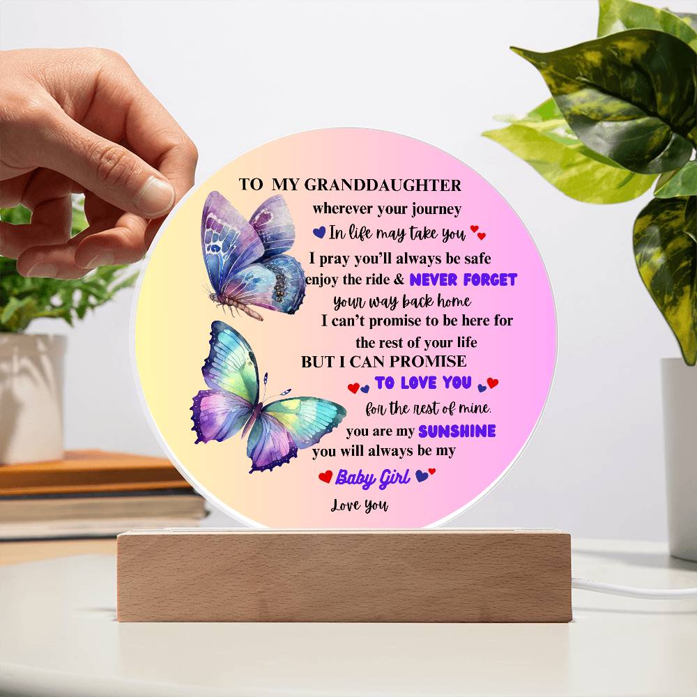 TO MY GRANDDAUGHTER | ROUND ACRYLIC