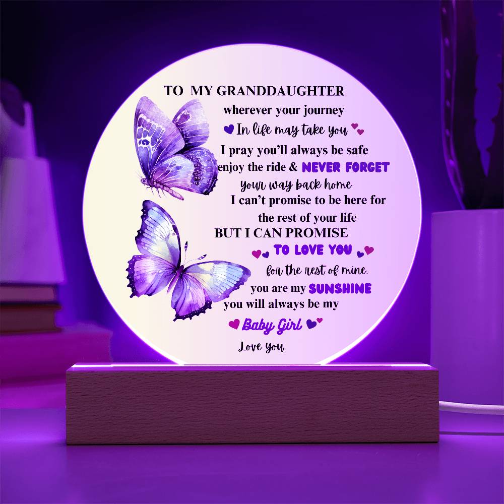 TO MY GRANDDAUGHTER | ROUND ACRYLIC