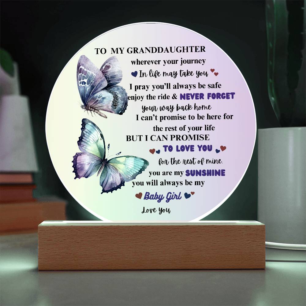 TO MY GRANDDAUGHTER | ROUND ACRYLIC