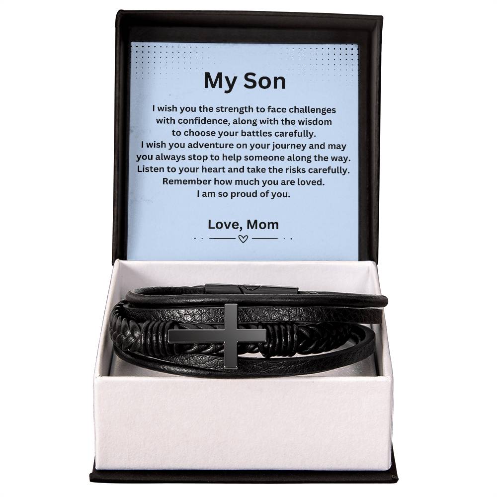 To My Son | Men's Cross Bracelet