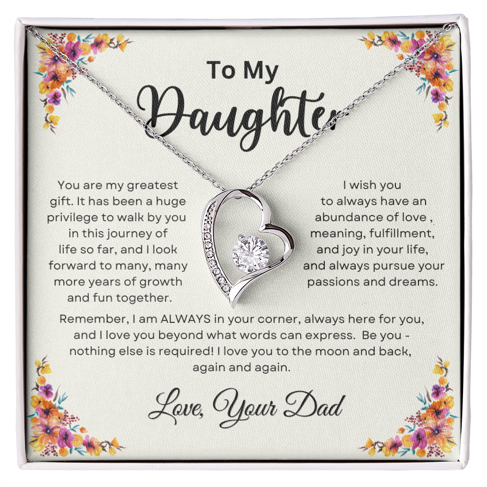 To My Daughter From Dad | Forever Love Necklace