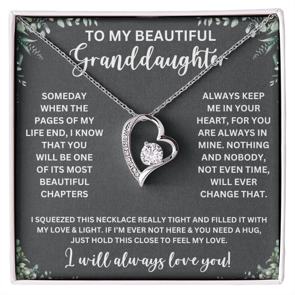 TO MY BEAUTIFUL GRANDDAUGHTER | GRANDDAUGHTER NECKLACE