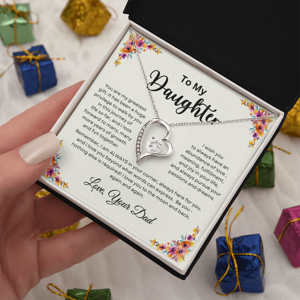 To My Daughter From Dad | Forever Love Necklace