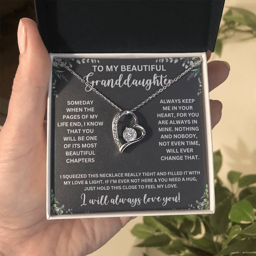 TO MY BEAUTIFUL GRANDDAUGHTER | GRANDDAUGHTER NECKLACE