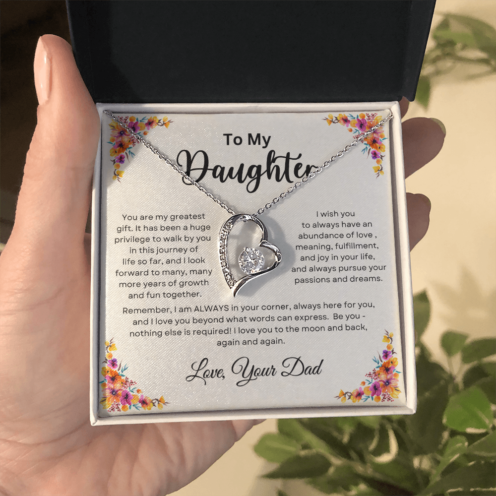 To My Daughter From Dad | Forever Love Necklace