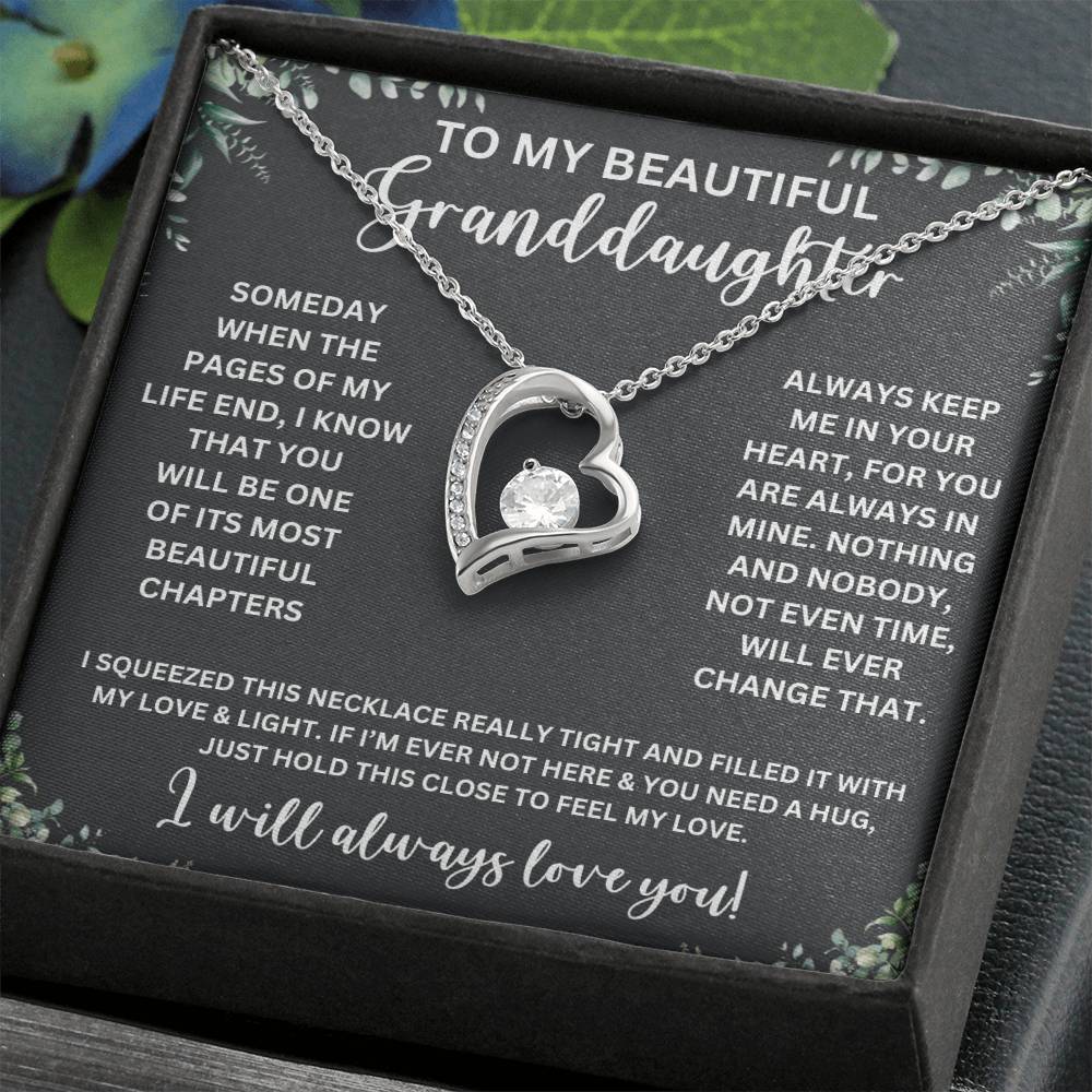 TO MY BEAUTIFUL GRANDDAUGHTER | GRANDDAUGHTER NECKLACE