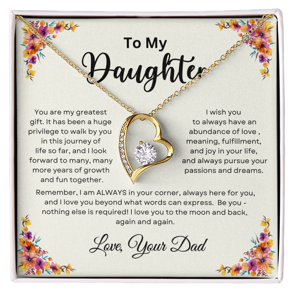 To My Daughter From Dad | Forever Love Necklace