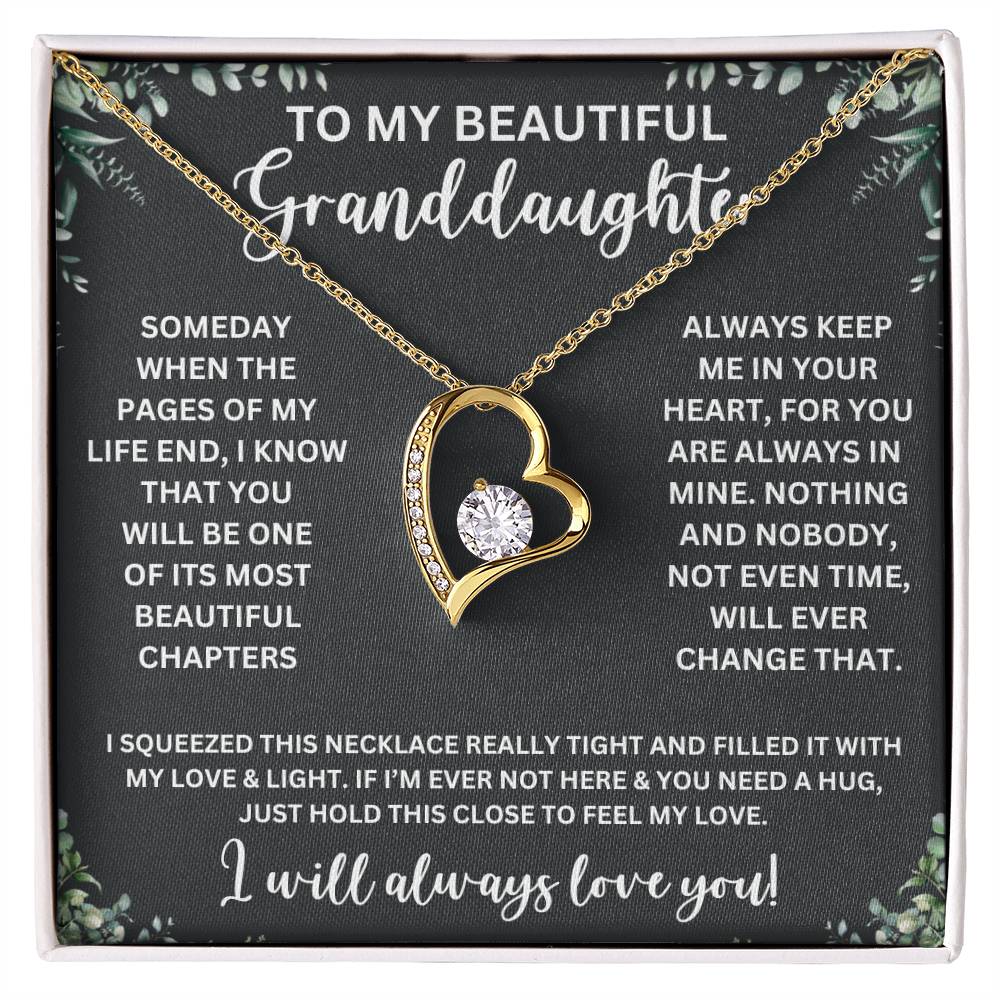 TO MY BEAUTIFUL GRANDDAUGHTER | GRANDDAUGHTER NECKLACE