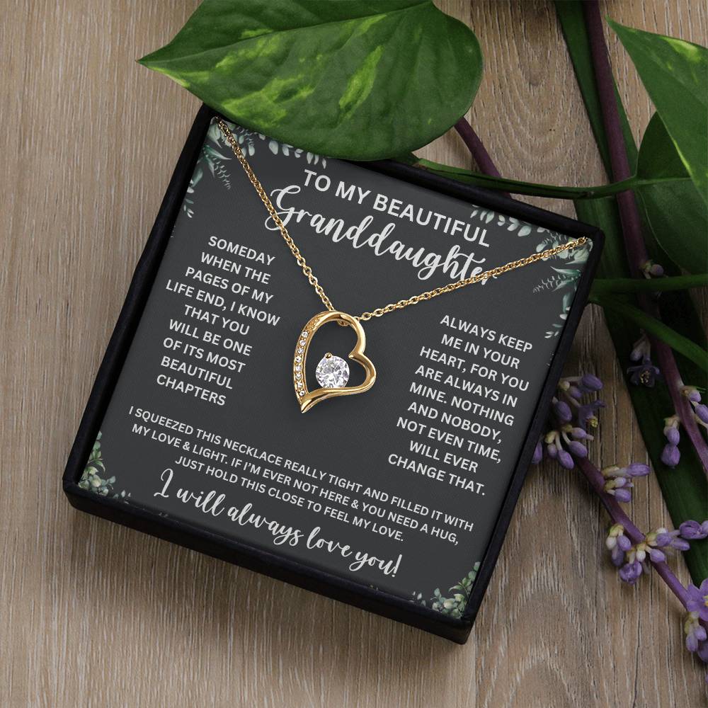 TO MY BEAUTIFUL GRANDDAUGHTER | GRANDDAUGHTER NECKLACE