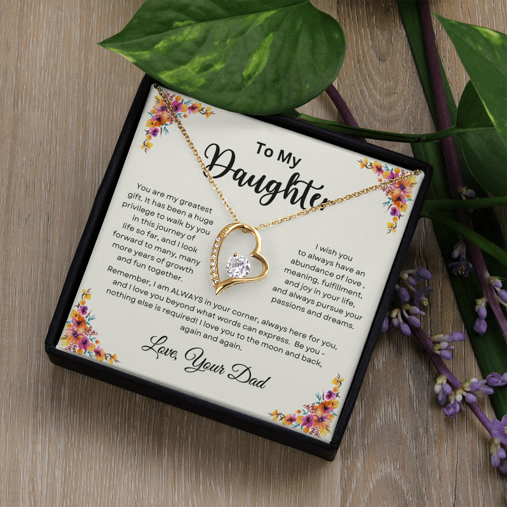 To My Daughter From Dad | Forever Love Necklace