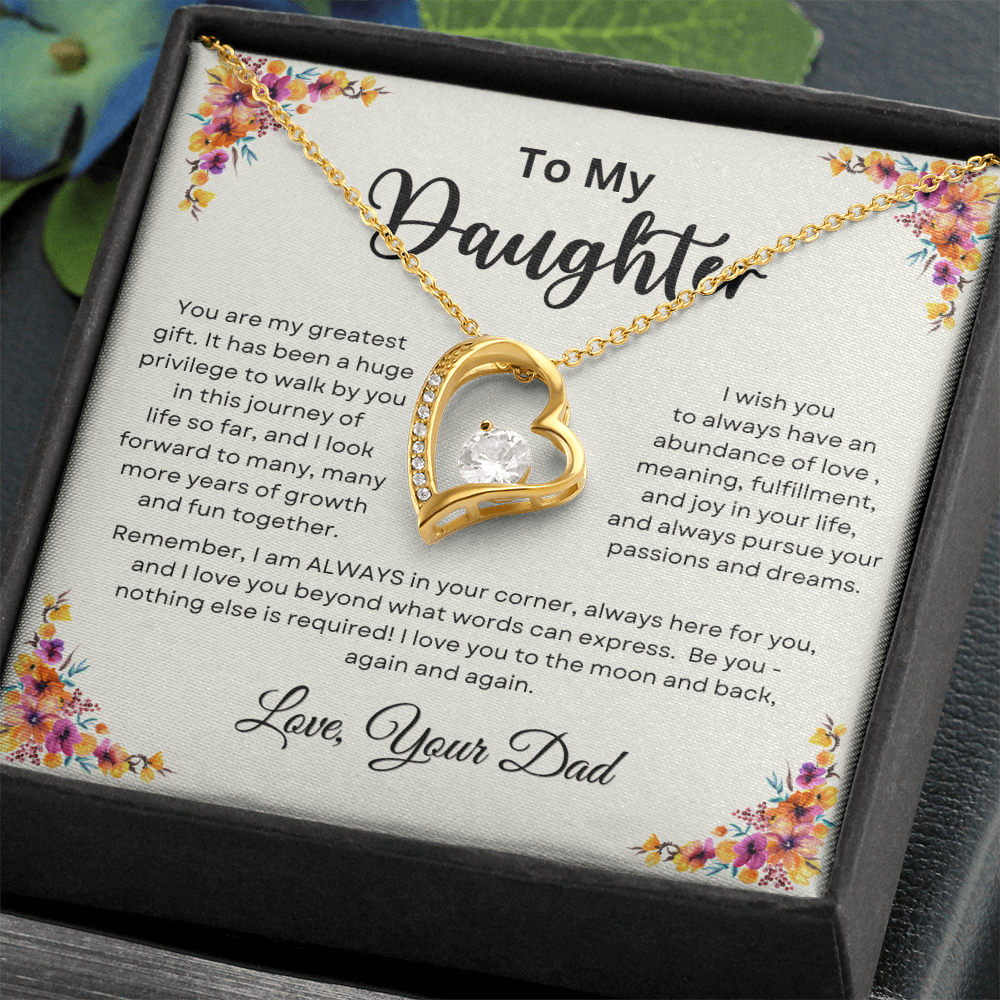 To My Daughter From Dad | Forever Love Necklace