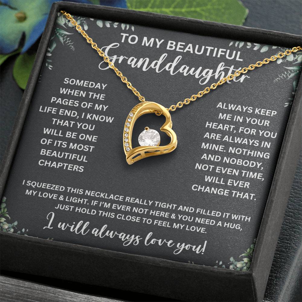 TO MY BEAUTIFUL GRANDDAUGHTER | GRANDDAUGHTER NECKLACE