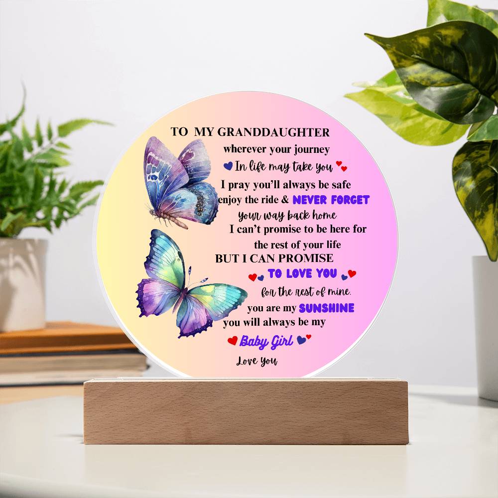 TO MY GRANDDAUGHTER | ROUND ACRYLIC