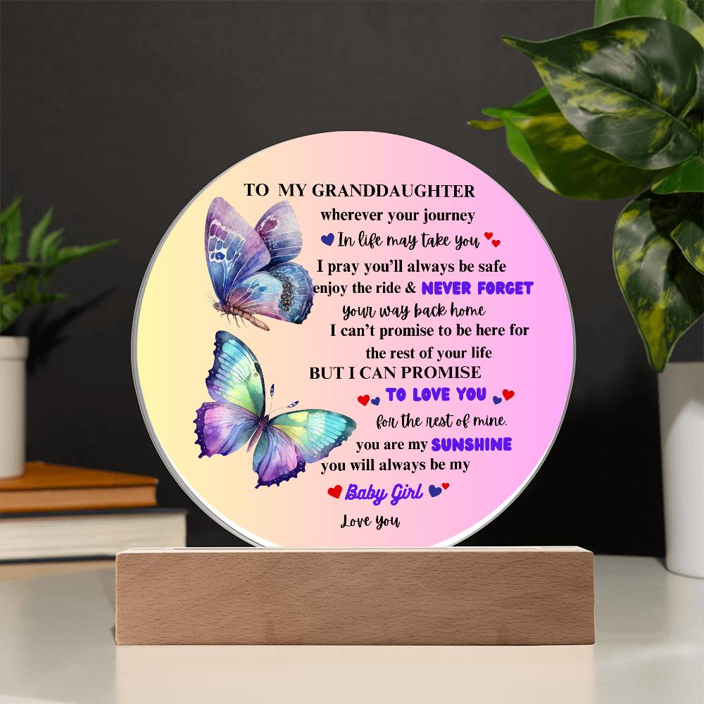 TO MY GRANDDAUGHTER | ROUND ACRYLIC