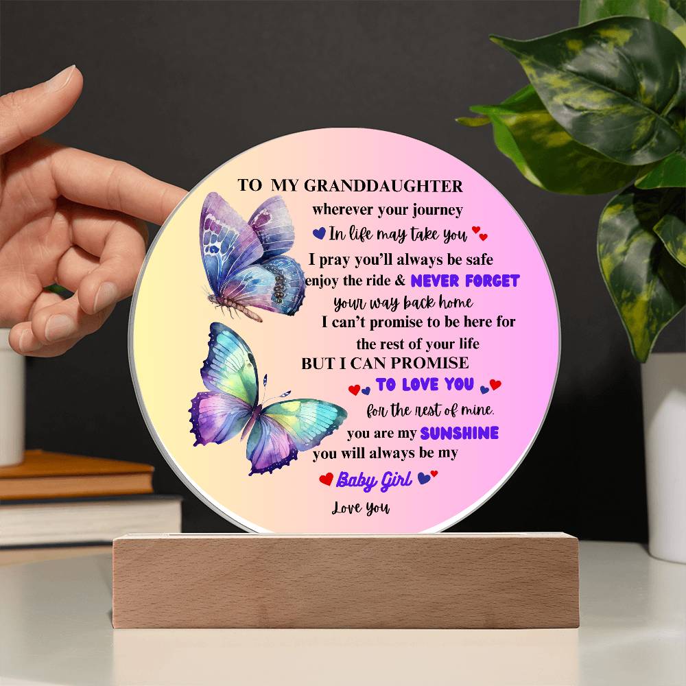 TO MY GRANDDAUGHTER | ROUND ACRYLIC
